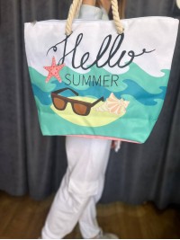 Жіноча пляжна сумка зеленого кольору 32752