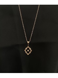 Кулон Квіточка з ланцюжком золотого кольору 32764