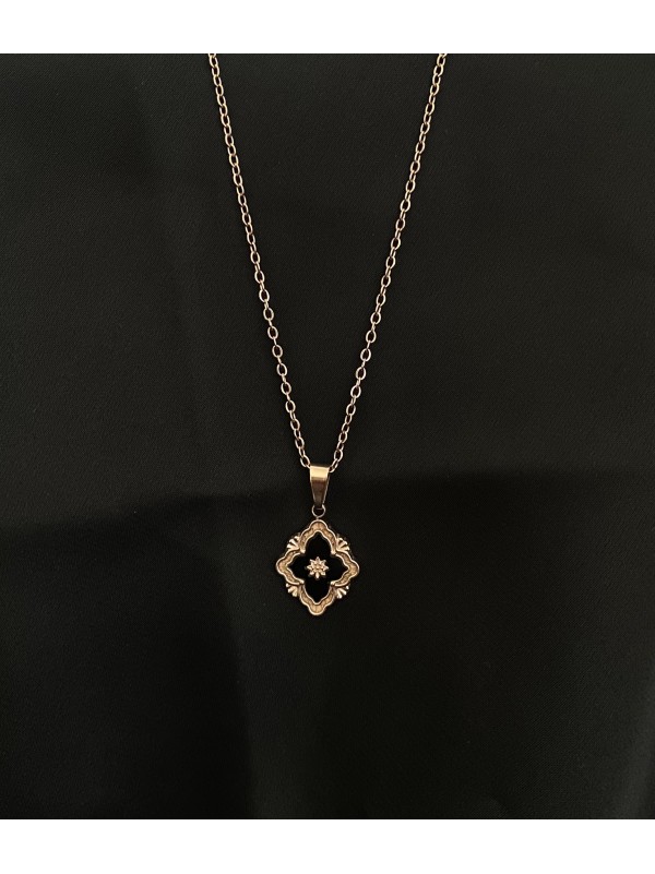 Кулон Квіточка з ланцюжком золотого кольору 32764