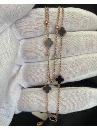 Підвіска маленькі конюшини з ланцюжком золотого кольору 32765