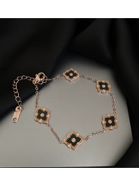 Браслет квіточки золотого кольору замок карабін 32768