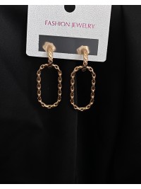 Сережки ланцюг золотого кольору штифтовий замок 32771