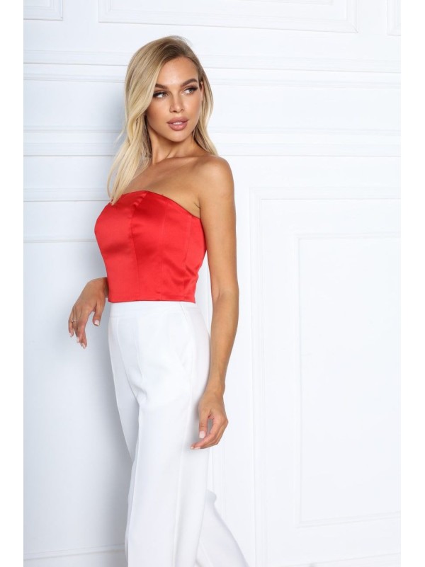 Корсет жіночий на змійці червоного кольору 32805