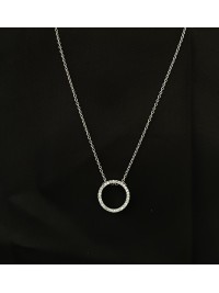 Підвіска Кільце з ланцюжком срібного кольору 32807