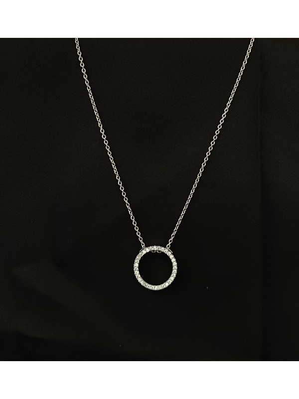 Підвіска Кільце з ланцюжком срібного кольору 32807