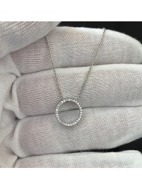 Підвіска Кільце з ланцюжком срібного кольору 32807