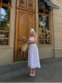 Жіночий костюм (топ+спідниця) молочного кольору 32893