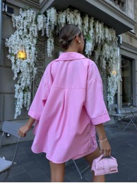 Жіночий повсякденний костюм з шортами рожевого кольору 32894