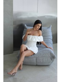 Легка сукня міні молочного кольору 32937