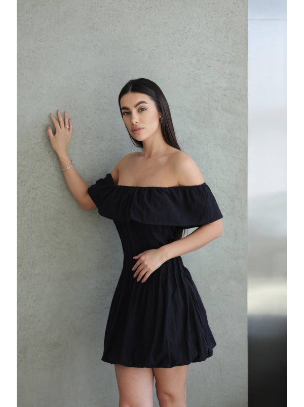 Легка сукня міні чорного кольору 32938