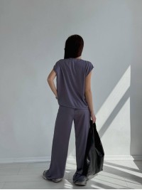 Жіночий повсякденний костюм графiтового кольору 32966