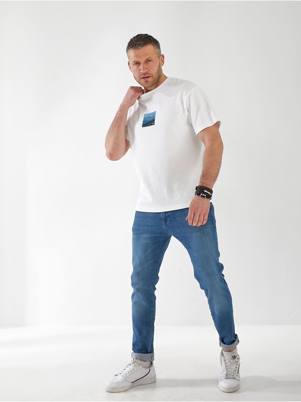 Джинси Maxon Straight чоловічі синього кольору 32970