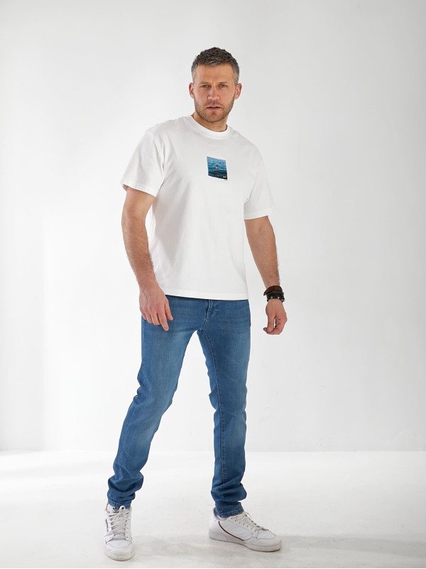 Джинси Maxon Straight чоловічі синього кольору 32970