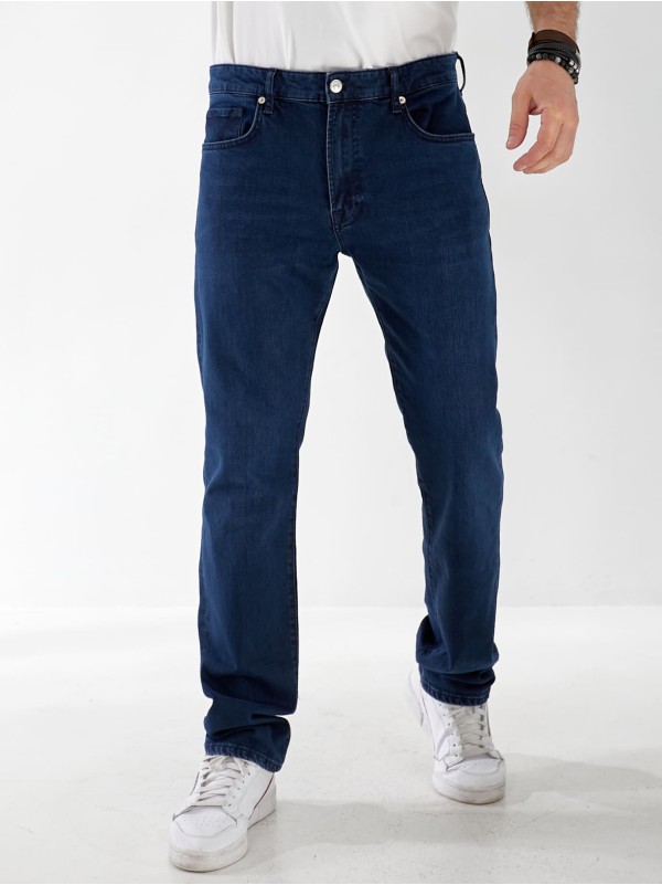 Джинси Antonie Straight чоловічі темно-синього кольору 32974