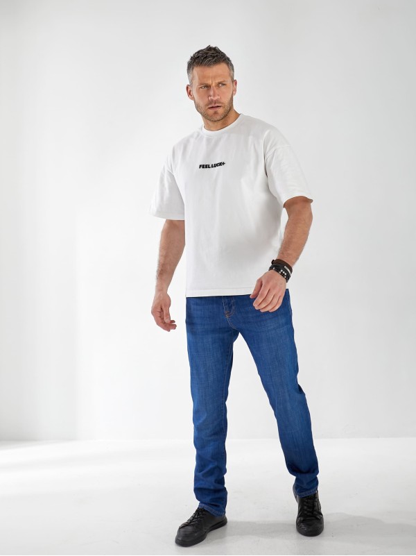 Джинси Keagen Straight чоловічі синього кольору 32986