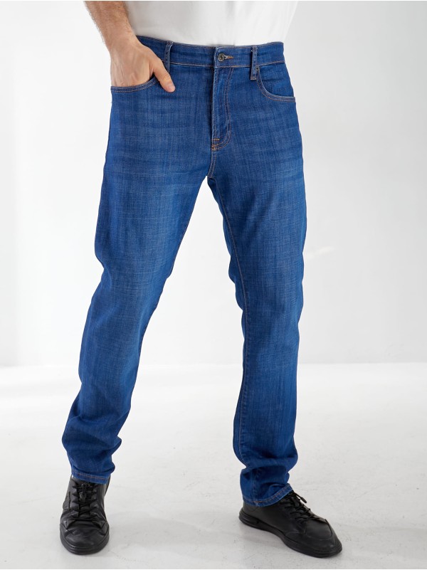 Джинси Keagen Straight чоловічі синього кольору 32986