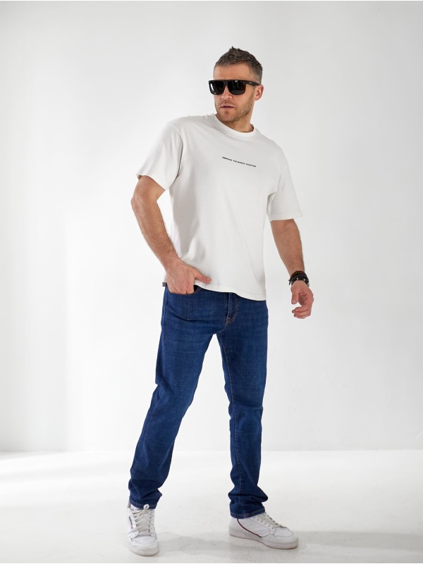 Джинси Lupin Straight чоловічі синього кольору 32994