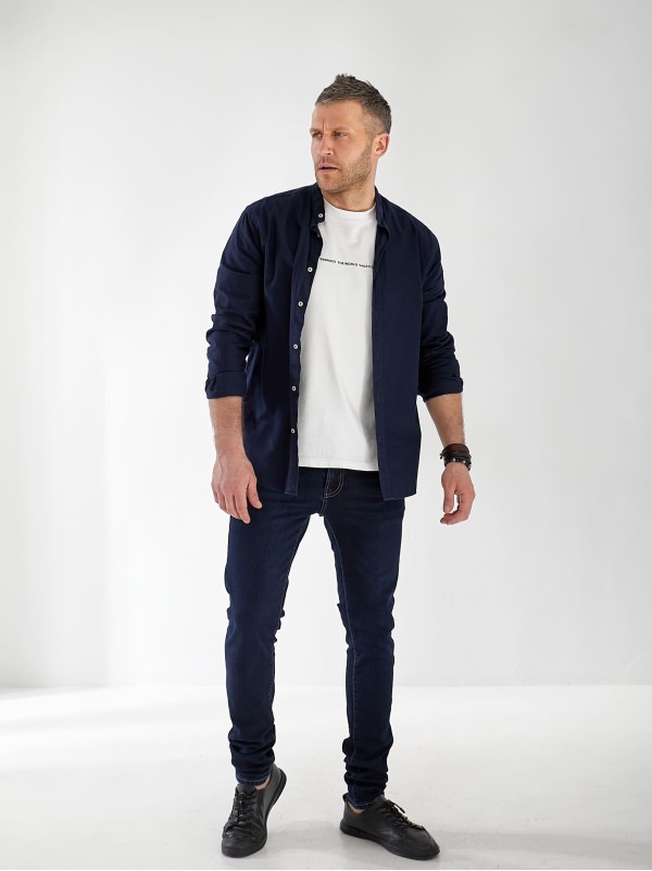 Джинси Maxen Skinny чоловічі темно-синього кольору 33027