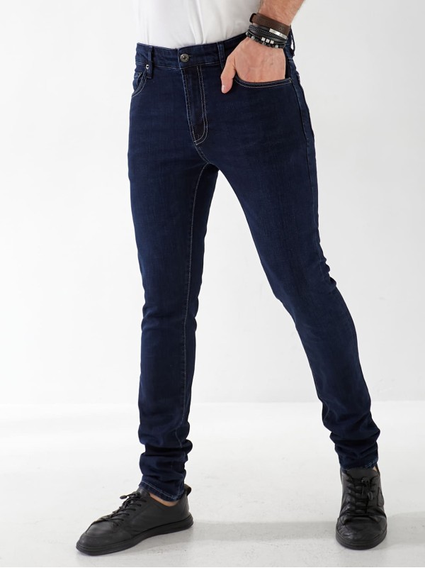 Джинси Maxen Skinny чоловічі темно-синього кольору 33027