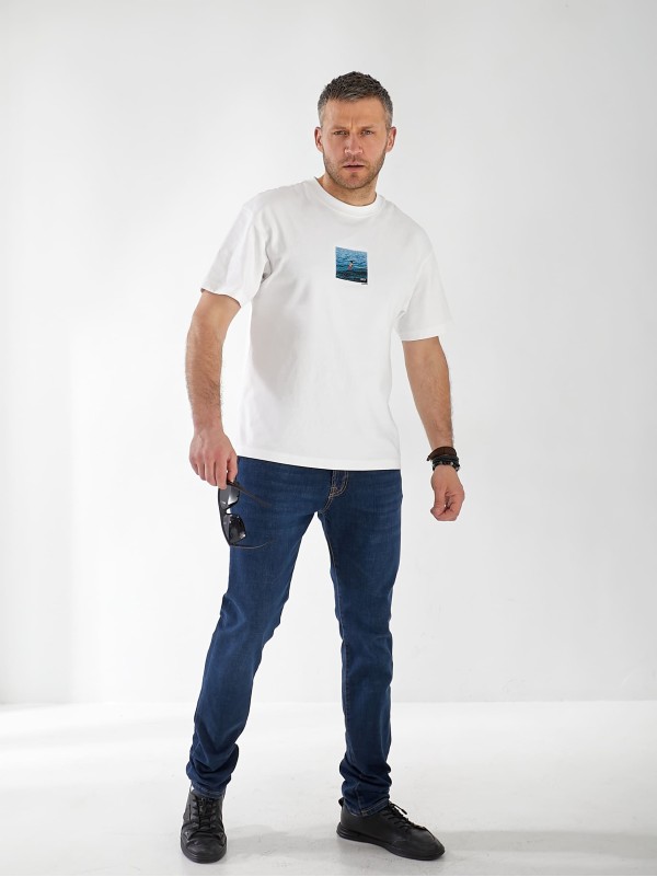 Джинси Marlin Skinny чоловічі темно-синього кольору 33031