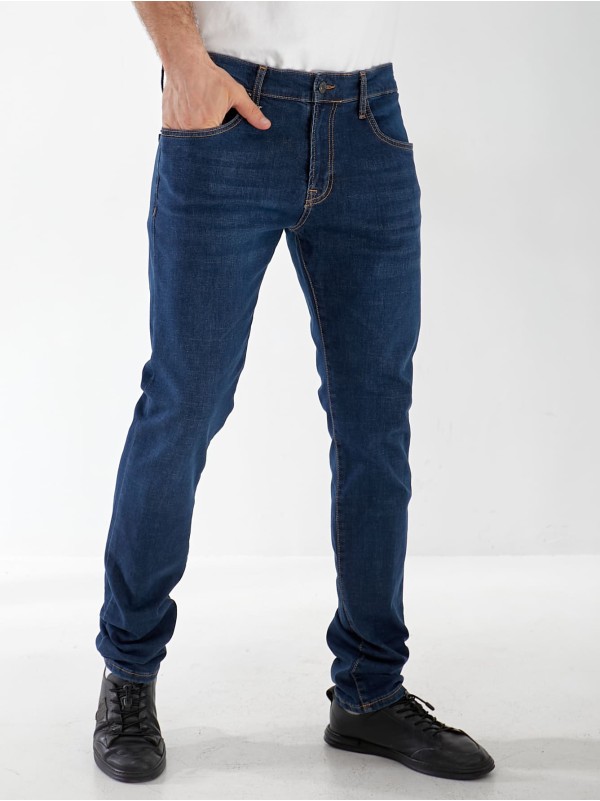 Джинси Marlin Skinny чоловічі темно-синього кольору 33031