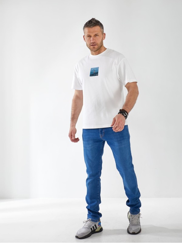 Джинси Soho Skinny чоловічі свiтло-синього кольору 33033