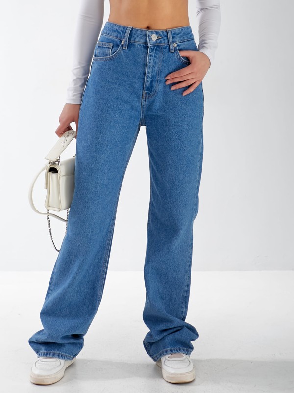 Джинси Felipe Wide leg жіночі світло-синього кольору 33038