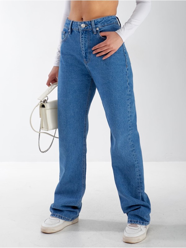 Джинси Felipe Wide leg жіночі світло-синього кольору 33038