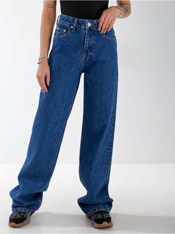 Джинси Malibu Wide leg жіночі світло-синього кольору 33039