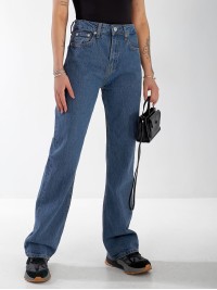 Джинси Minimal Wide leg жіночі  синього кольору 33043