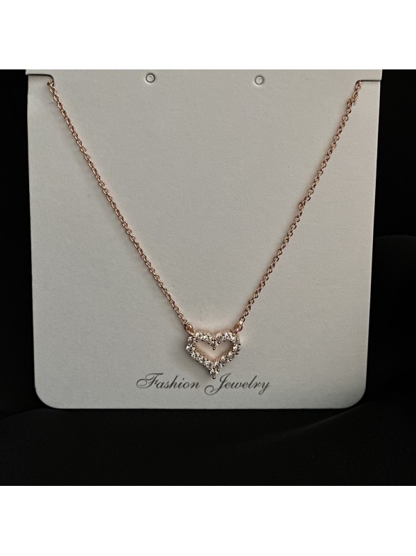 Підвіска Серце з ланцюжком золотого кольору 33044