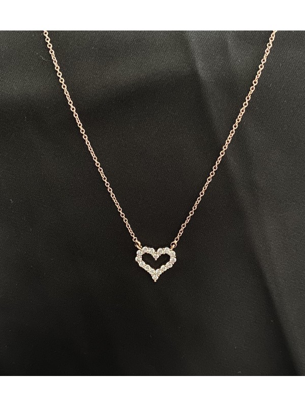 Підвіска Серце з ланцюжком золотого кольору 33044