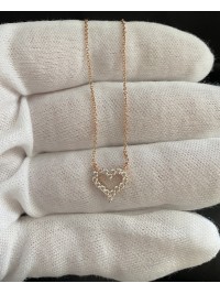 Підвіска Серце з ланцюжком золотого кольору 33044