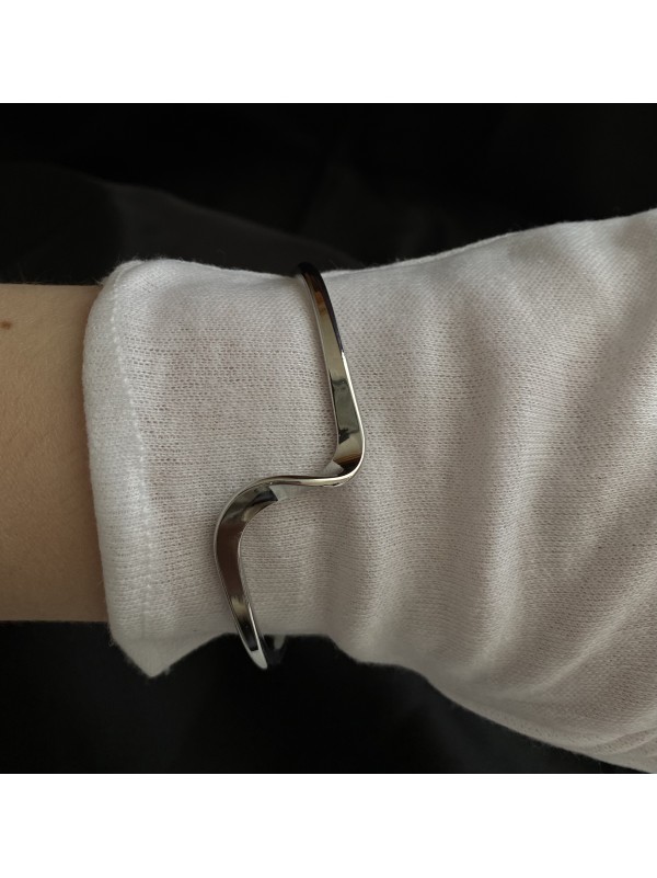Браслет - манжет срібного кольору 33048
