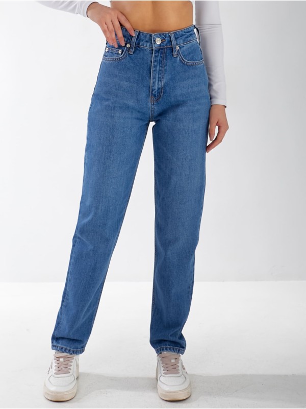 Джинси Rin Boyfriend жіночі  свiтло-синього кольору 33053