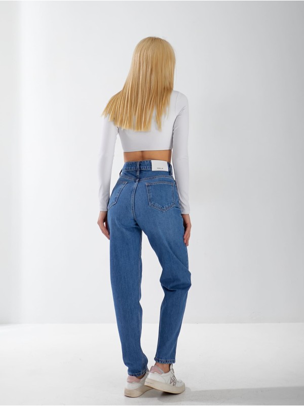Джинси Rin Boyfriend жіночі  свiтло-синього кольору 33053