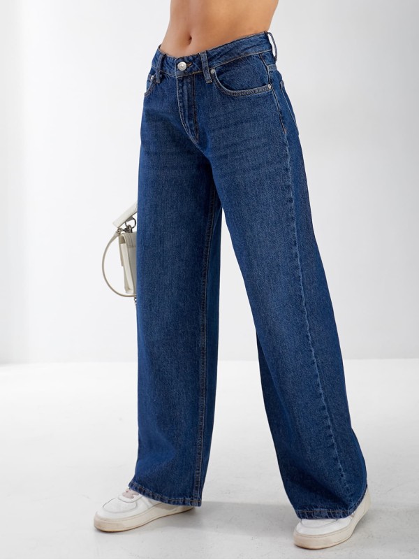 Джинси Spock Wide leg жіночі синього кольору 33056
