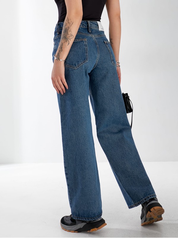 Джинси Everton Wide leg жіночі синього кольору 33058