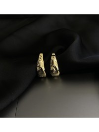 Сережки круглий замок золотого кольору 33129