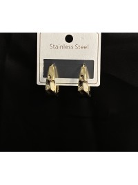 Сережки круглий замок золотого кольору 33129