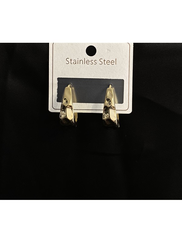 Сережки круглий замок золотого кольору 33129