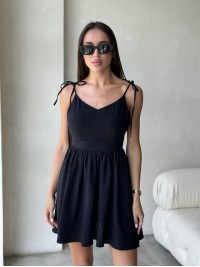 Літній сарафан мінi чорного кольору 33165