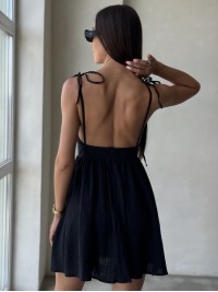 Літній сарафан мінi чорного кольору 33165