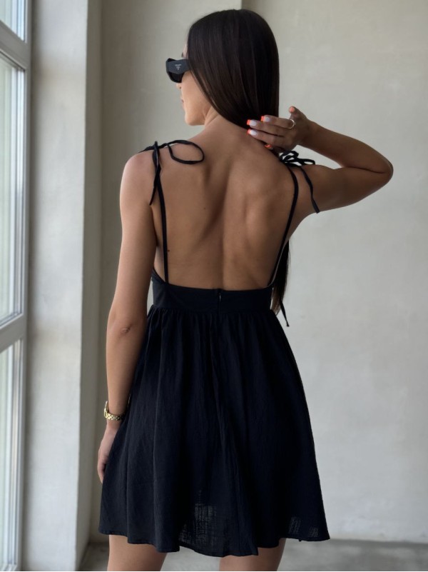 Літній сарафан мінi чорного кольору 33165