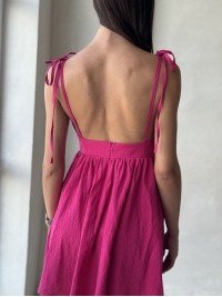 Літній сарафан мінi малинового кольору 33166