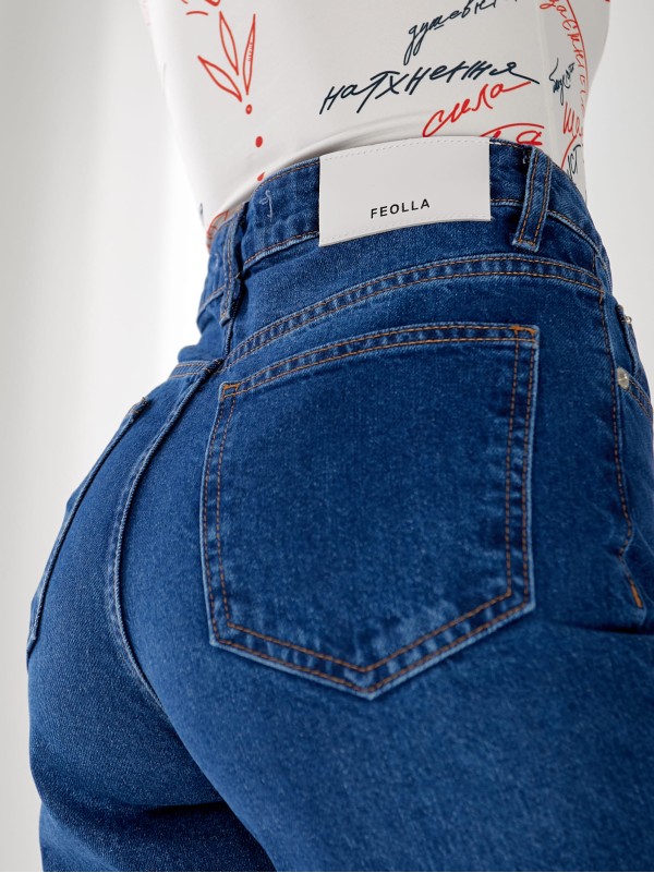 Джинси Holo Mom жіночі синього кольору 33172