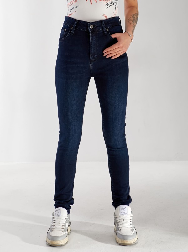 Джинси Guti Skinny жіночі темно-синього кольору 33174