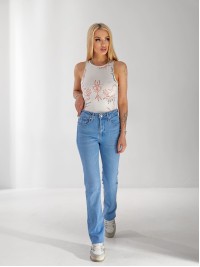 Джинси Olivium Slim straight жіночі свiтло-синього кольору 33175