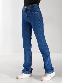 Джинси Pony Wide leg жіночі темно-синього кольору 33176