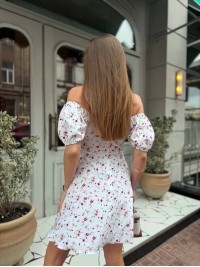 Літня сукня міні молочного кольору 33210